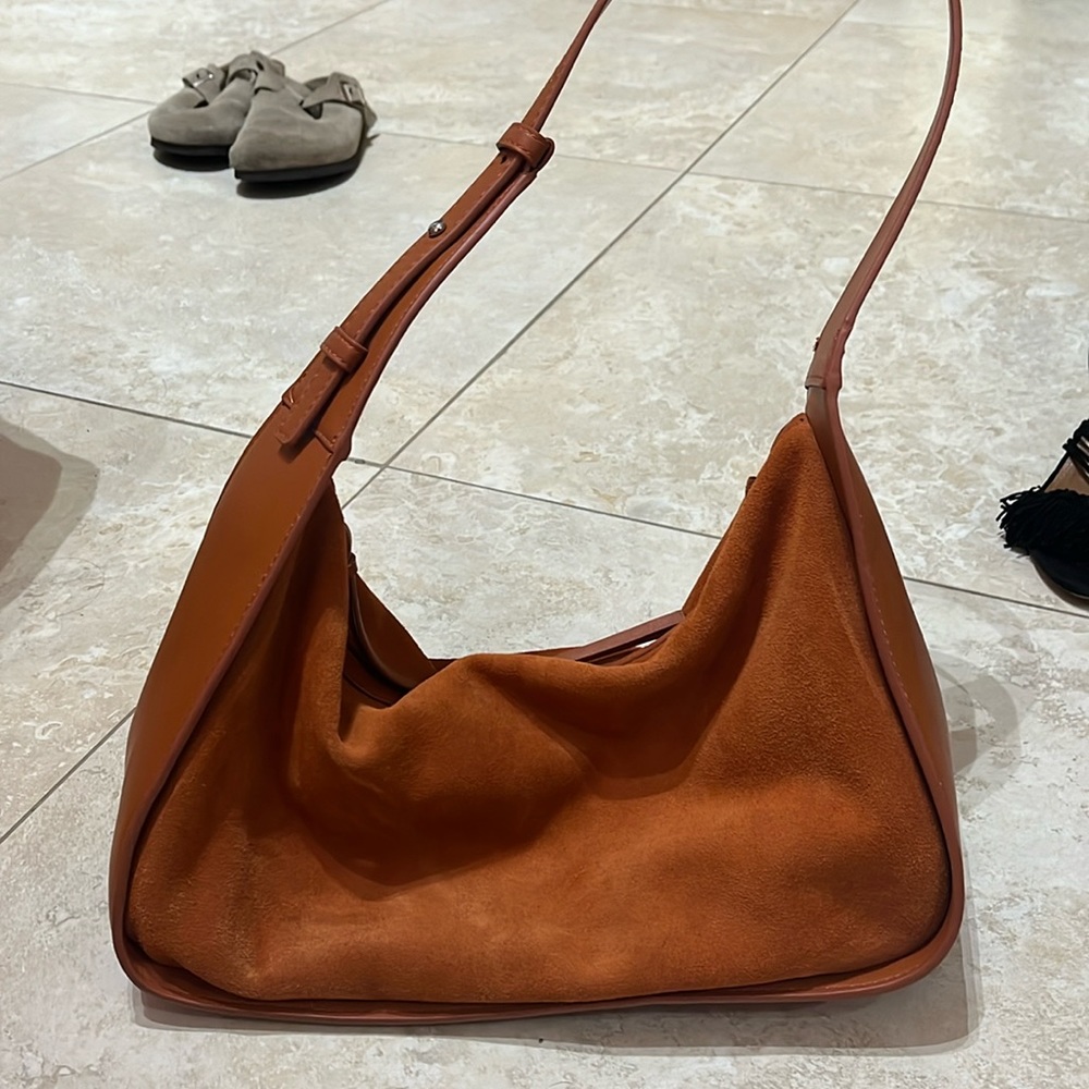 Mango Suede and Faux Leather bag